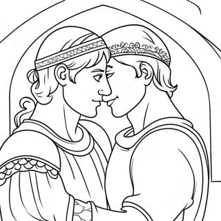 Romantic Romeo And Juliet Coloring Page 7547-6220