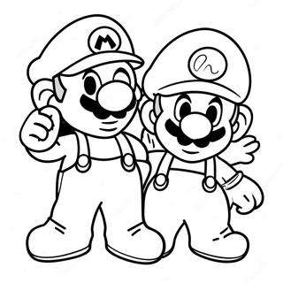 Colorful Mario And Luigi Adventure Coloring Page 7557-6234