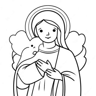 Religious Valentine Coloring Page 7566-6229