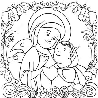 Religious Valentine Coloring Page 7566-6231