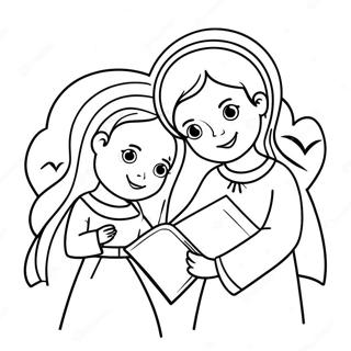 Heartwarming Religious Valentine Coloring Page 7567-6240