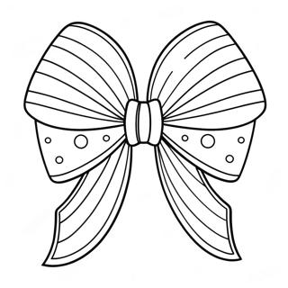 Colorful Bow With Ribbon Coloring Page 7577-6249