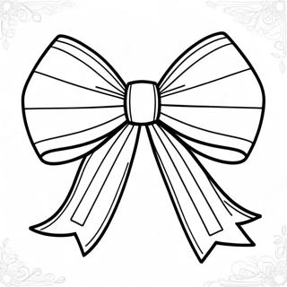 Colorful Bow With Ribbon Coloring Page 7577-6251