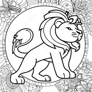 Detroit Lions Logo Coloring Page 7586-6248