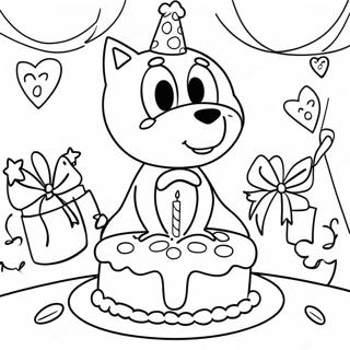 Bluey Birthday Coloring Pages