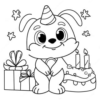 Bluey Birthday Celebration Coloring Page 7606-6266