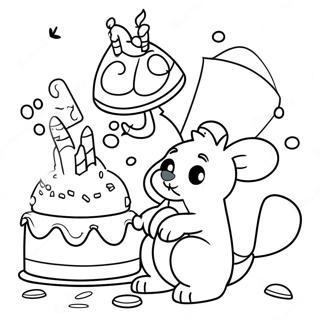 Bluey And Bingo Birthday Party Coloring Page 7607-6269