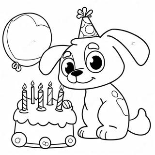 Bluey And Bingo Birthday Party Coloring Page 7607-6272