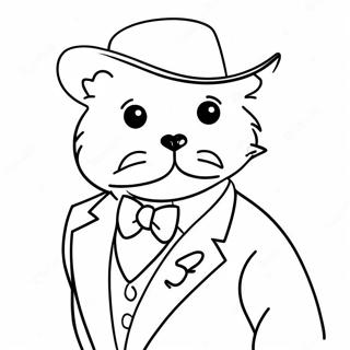 Tuxedo Sam Coloring Page 7626-6282