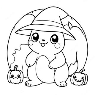 Pokemon Halloween Coloring Page 7636-6291