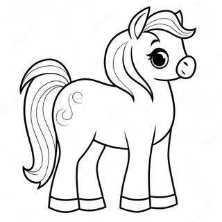 Cute Baby Horse Coloring Page 7656-6302