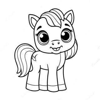 Cute Baby Horse Coloring Page 7656-6304