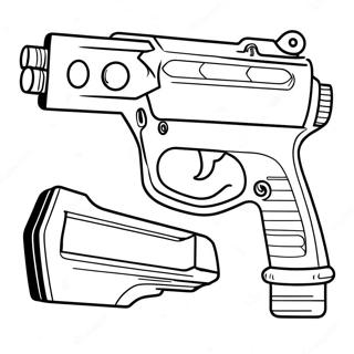 Colorful Nerf Blaster Coloring Page 7717-6357