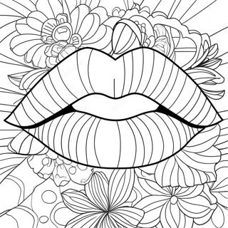 Lips Coloring Page 7726-6372