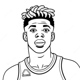 Ja Morant Coloring Page 7756-6382