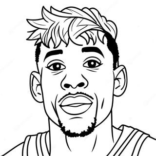 Ja Morant Coloring Page 7756-6383