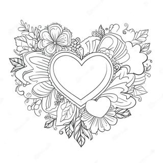 Valentine S Day Heart Coloring Page 7767-6389