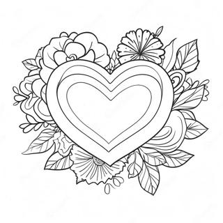 Valentine S Day Heart Coloring Page 7767-6390