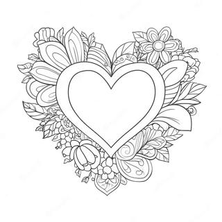 Valentine S Day Heart Coloring Page 7767-6391