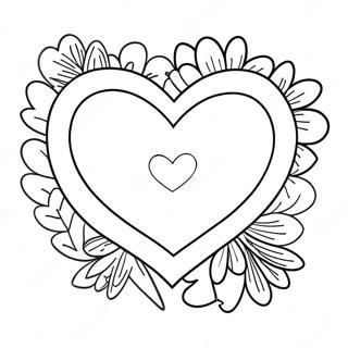 Valentine S Day Heart Coloring Page 7767-6392