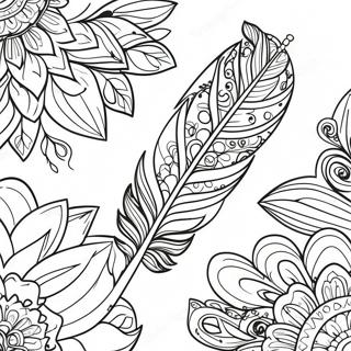 Feather Coloring Page 7806-6424