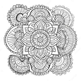 Intricate Mandala Adult Coloring Page 7837-6451