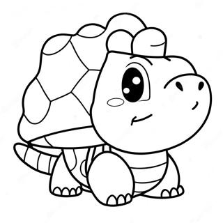 Cute Koopa Shell Coloring Page 7847-6458