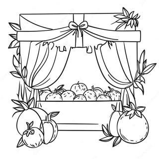 Colorful Sukkot Decorations Coloring Page 7857-6463