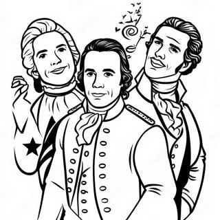 Hamilton Musical Characters Coloring Page 7867-6473