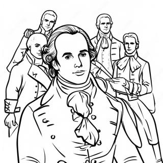 Hamilton Musical Characters Coloring Page 7867-6474