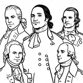 Hamilton Musical Characters Coloring Page 7867-6476