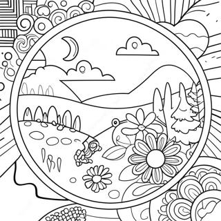 Circle Coloring Page For Kids 7886-6499