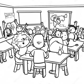 Fun Last Day Of School Classroom Coloring Page 7927-6526