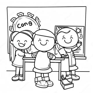 Fun Last Day Of School Classroom Coloring Page 7927-6528