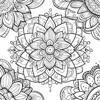 Lotus Flower Mandala Coloring Page 7936-6522