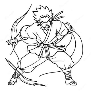 Rengoku In Battle Pose Coloring Page 7967-6553