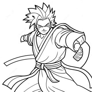 Rengoku In Battle Pose Coloring Page 7967-6556