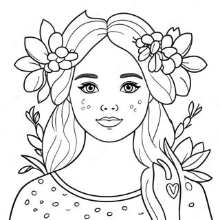 Pretty Girl Realistic Girl Coloring Pages