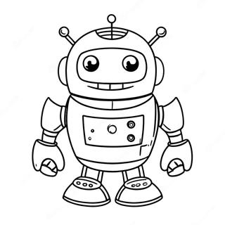 Cute Ai Robot Coloring Page 8007-6581