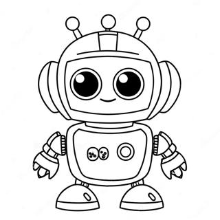 Cute Ai Robot Coloring Page 8007-6583