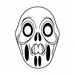 Creepy Ghostface Mask Coloring Page 802-637