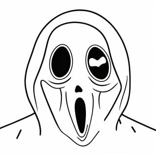 Creepy Ghostface Mask Coloring Page 802-638