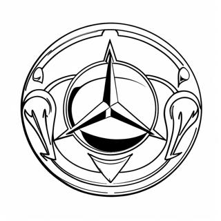 Mercedes Logo Coloring Page 8036-6606