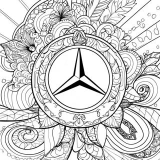 Mercedes Logo Coloring Page 8036-6607