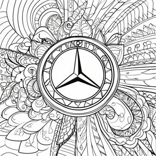 Mercedes Logo Coloring Page 8036-6608