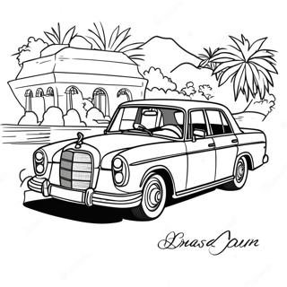 Classic Mercedes Car Coloring Page 8037-6625