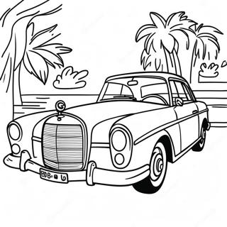 Classic Mercedes Car Coloring Page 8037-6626