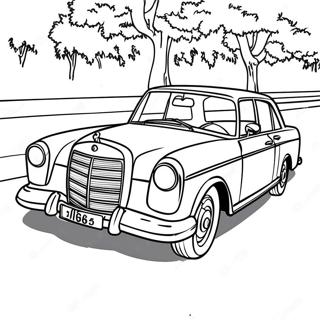 Classic Mercedes Car Coloring Page 8037-6628