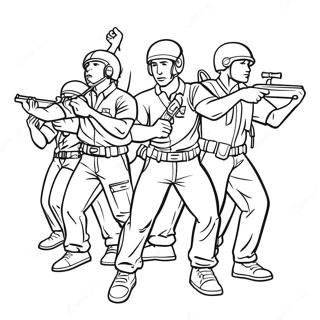 Krew Members In Action Coloring Page 8047-6616