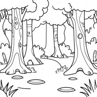 Detailed Forest Scene Coloring Page 8057-6622